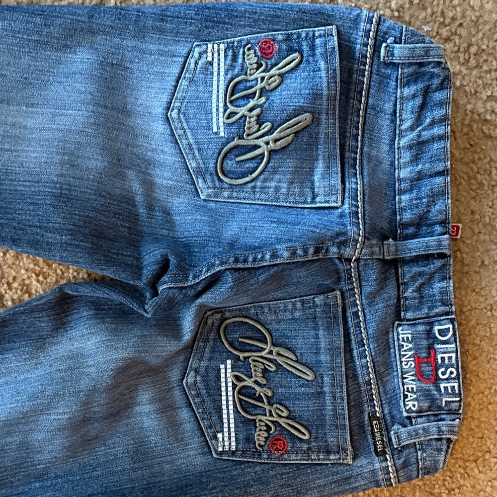 Diesel Denim Jeans with Signature Embroidery